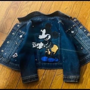 Handmade Mickey Mouse jean jacket